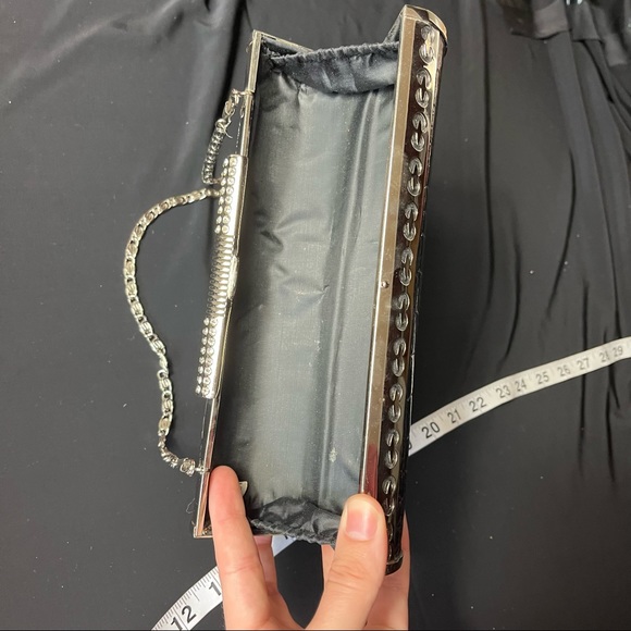 Vintage tube purse - very cool croc embossed with metal hardware - Picture 7 of 11